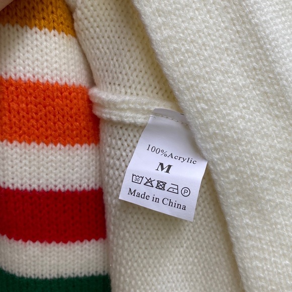 . Shop Hope’s Rainbow/Colorful Ivory Long Open Cardigan - Picture 8 of 11